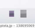 Comparison of raw e.max and zirconia. Size differences in dental materials before sintering 138695069