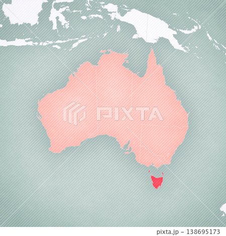 Map of Australia - Tasmania 138695173