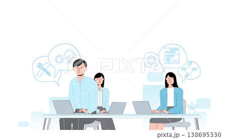 ビジネスチームのアイデア会議 138695330