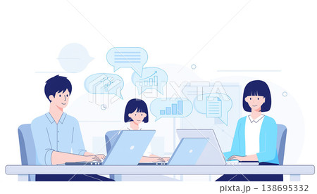 チームワークのビジネスミーティング 138695332