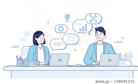 ビジネスチームのオンライン会議 138695333