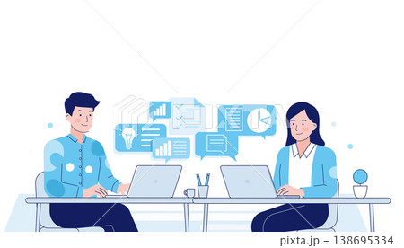 ビジネスミーティングの男女チーム 138695334
