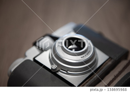 Detail of an old analog camera 138695988