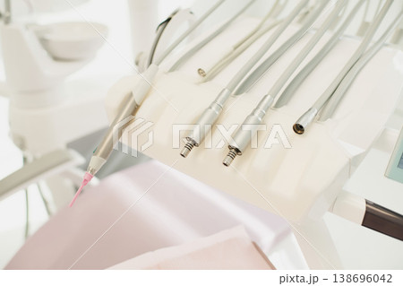 Dental tools,drill top view teal glow 138696042