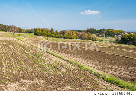 滋賀県大津市仰木の棚田風景 138696440