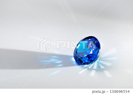 blue sapphire isolated on white background 138696554