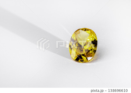yellow sapphire precious gemstones for design gems jewellery isolated on white background 138696610