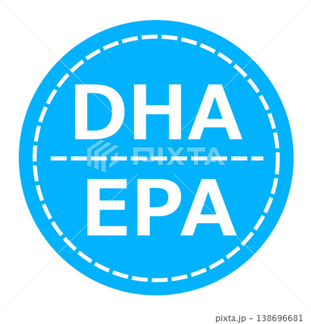DHA EPA スタンプ ハンコ イラスト DHA EPA スタンプ ハンコ イラスト 138696681