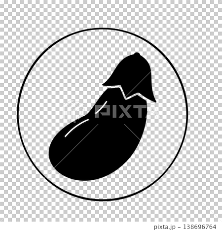 なすのシルエットアイコン 138696764