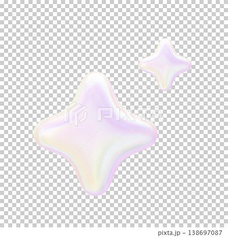 ゆめかわいい3Dパールきらめき ぷっくりホログラフィックキラキラスパークル素材 ゆめかわいい3Dパールきらめき ぷっくりホログラフィックキラキラスパークル素材 138697087
