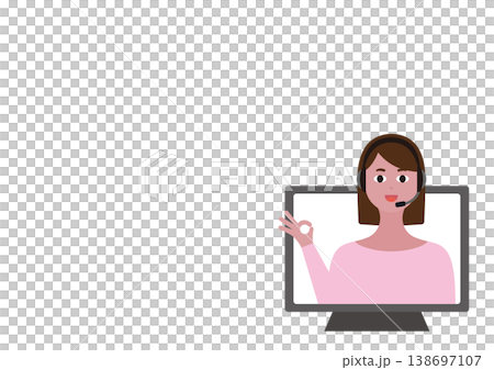 OKサインをするオペレーターの女性(右) OKサインをするオペレーターの女性(右) 138697107