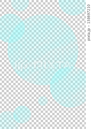 清新淡藍色水彩風格圓形透明PNG邊框背景。 138697210