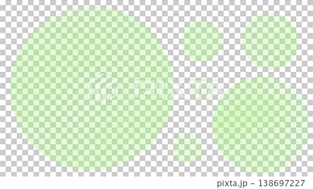 緑色グリーンの水彩風フレーム背景素材　丸　円　png透明 138697227