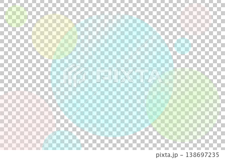 淡彩水彩風格邊框背景，圓形，透明 PNG 格式。 138697235