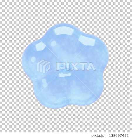 ゆめかわいいぷっくりシール風　3Dフラワーアイコン 138697432