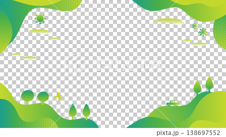 環保又清新！綠色背景插畫素材 138697552