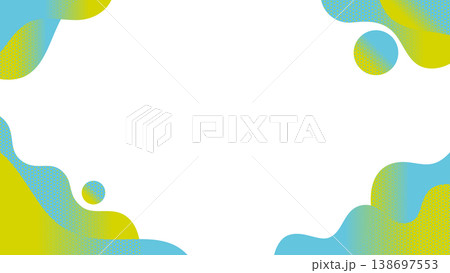 シンプルで使いやすい緑の流体抽象素材 138697553