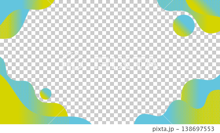 シンプルで使いやすい緑の流体抽象素材 138697553