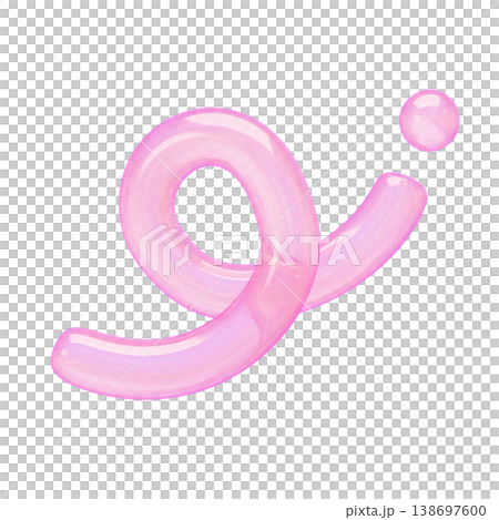 ゆめかわいいぷっくりシール風 3Dくるくる装飾アイコン ゆめかわいいぷっくりシール風 3Dくるくる装飾アイコン 138697600