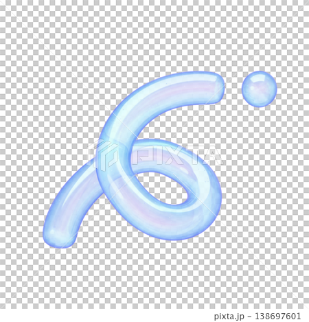 ゆめかわいいぷっくりシール風 3Dくるくる装飾アイコン ゆめかわいいぷっくりシール風 3Dくるくる装飾アイコン 138697601