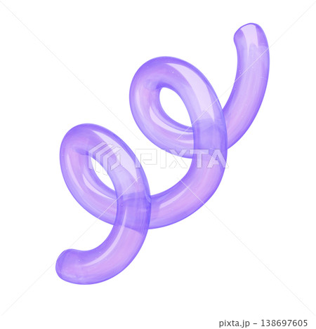 ゆめかわいいぷっくりシール風　3Dくるくる装飾アイコン 138697605