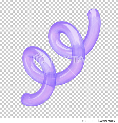 ゆめかわいいぷっくりシール風　3Dくるくる装飾アイコン 138697605