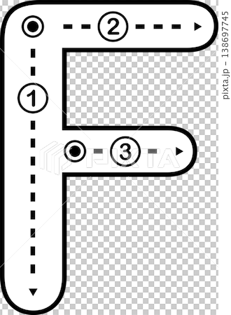 Letter F Tracing Worksheet for Kids, Black and White Alphabet Handwriting Practice 138697745