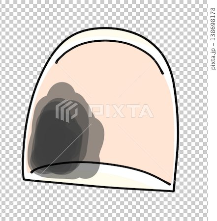 ゆるめシンプルな黒っぽくなった爪(爪のみ)ベタ塗り ゆるめシンプルな黒っぽくなった爪(爪のみ)ベタ塗り 138698178