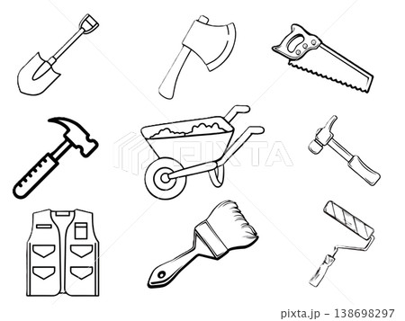 DIY・建設作業ツール アイコンセット 138698297