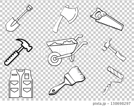 DIY・建設作業ツール アイコンセット 138698297