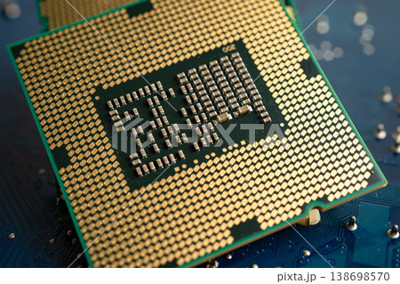 Central Processing Unit, CPU chip processor of computer mainboard, electronic technology. 138698570