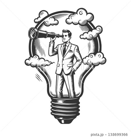 Business Vision Concept With Lightbulb raster 138699366