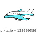 シンプルな飛行機のイラスト 138699586