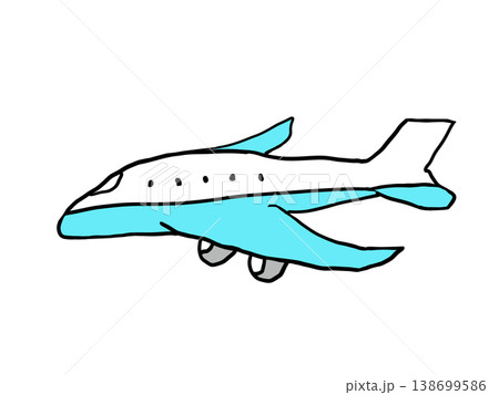 シンプルな飛行機のイラスト 138699586