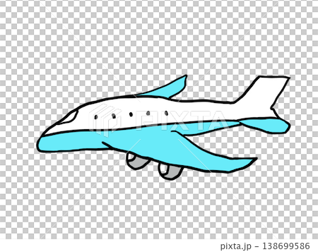 簡單的飛機插畫 138699586