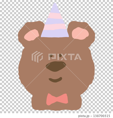ふわふわパステルバースデー|クマのアイコン 幼稚園・保育園向け ふわふわパステルバースデー|クマのアイコン 幼稚園・保育園向け 138700315