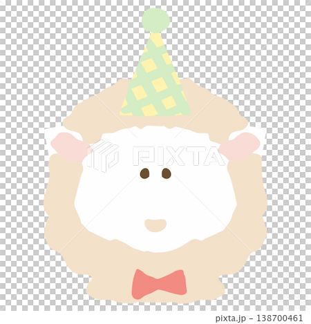 Fluffy Pastel Birthday | Sheep Icon - For Kindergartens and Preschools Fluffy Pastel Birthday | Sheep Icon - For Kindergartens and Preschools 138700461
