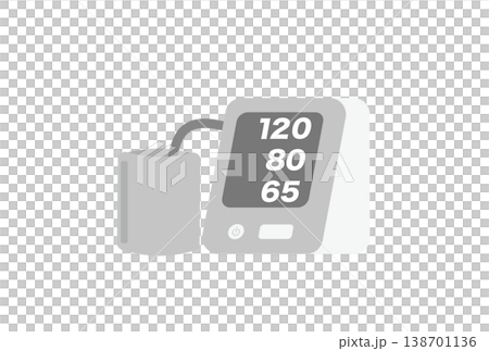 正常値を表示している上腕血圧計のイラスト 正常値を表示している上腕血圧計のイラスト 138701136