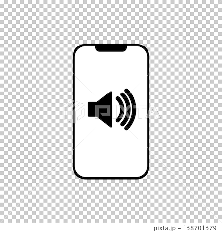 Smartphone - Increased Volume - Sound Volume - Simple Icon Smartphone - Increased Volume - Sound Volume - Simple Icon 138701379
