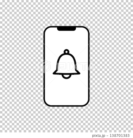 スマホ 通知オン お知らせ アラート シンプルアイコン スマホ 通知オン お知らせ アラート シンプルアイコン 138701383