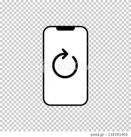 Smartphone update, system update, simple icon Smartphone update, system update, simple icon 138701403