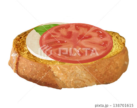 ブルスケッタ（トマトチーズ） 138701615