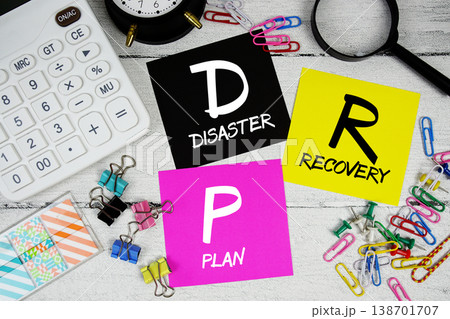 DRP Disaster Recovery Plan text phrase of business and financial concept DRP Disaster Recovery Plan text phrase of business and financial concept 138701707