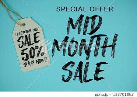 Mid Month Sale Special Offer with Price tag Sale 50% Off Shop Now Mid Month Sale Special Offer with Price tag Sale 50% Off Shop Now 138701862