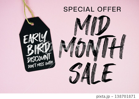 Mid Month Sale Special Offer with Price tag Early Bird Discount Don't miss out!!! Mid Month Sale Special Offer with Price tag Early Bird Discount Don't miss out!!! 138701871