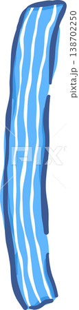 Decorative Preppy Striped Ribbon Whimsical Hand Drawn Decorative Preppy Striped Ribbon Whimsical Hand Drawn 138702250