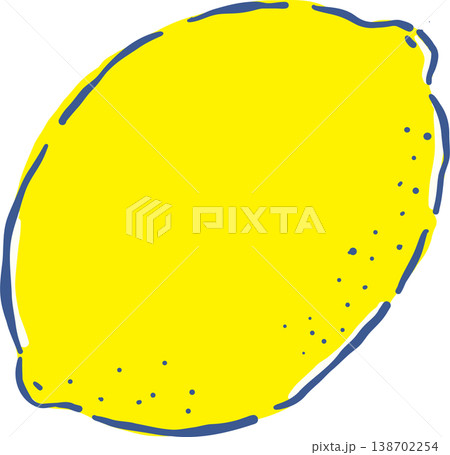 Hand drawn Lemon Whimsical Doodle 138702254