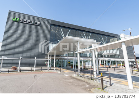 北海道北斗市　晴天の新函館北斗駅　南口 138702774
