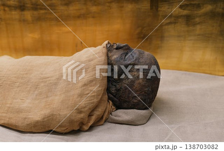 古代エジプトのファラオのミイラ 138703082
