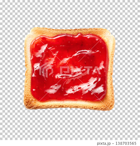 リアルなジャムトーストの透過PNG素材 138703565